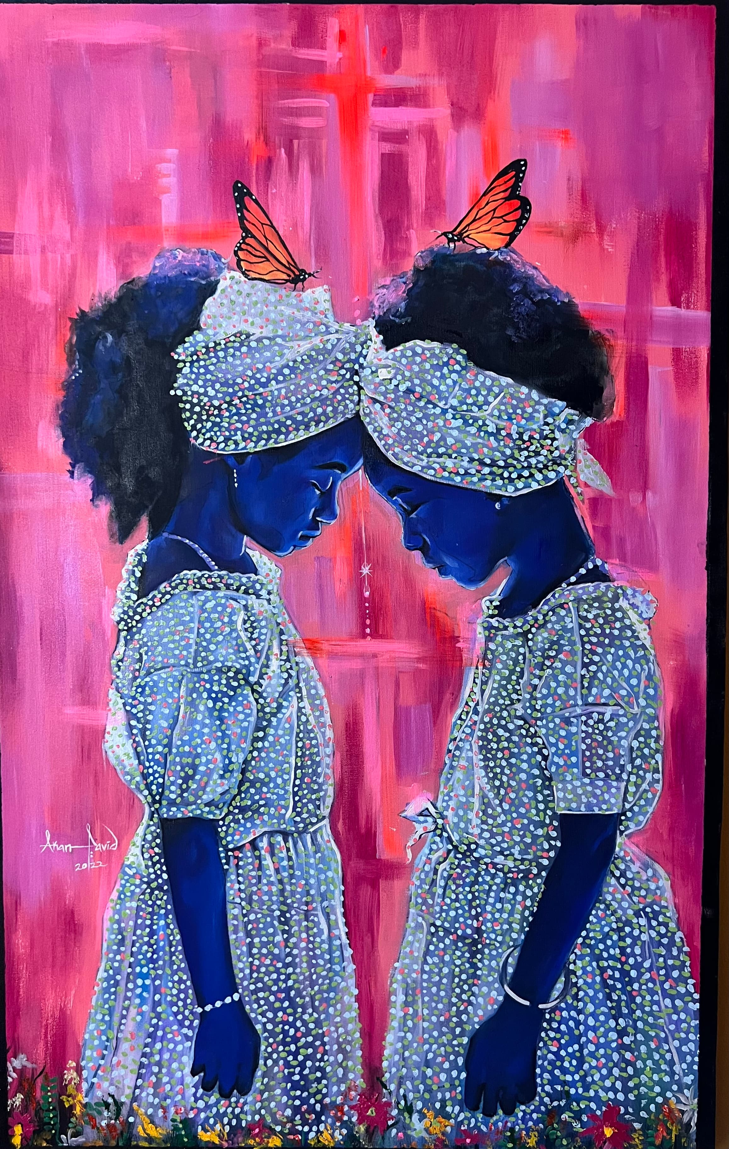 Akan David canvas painting