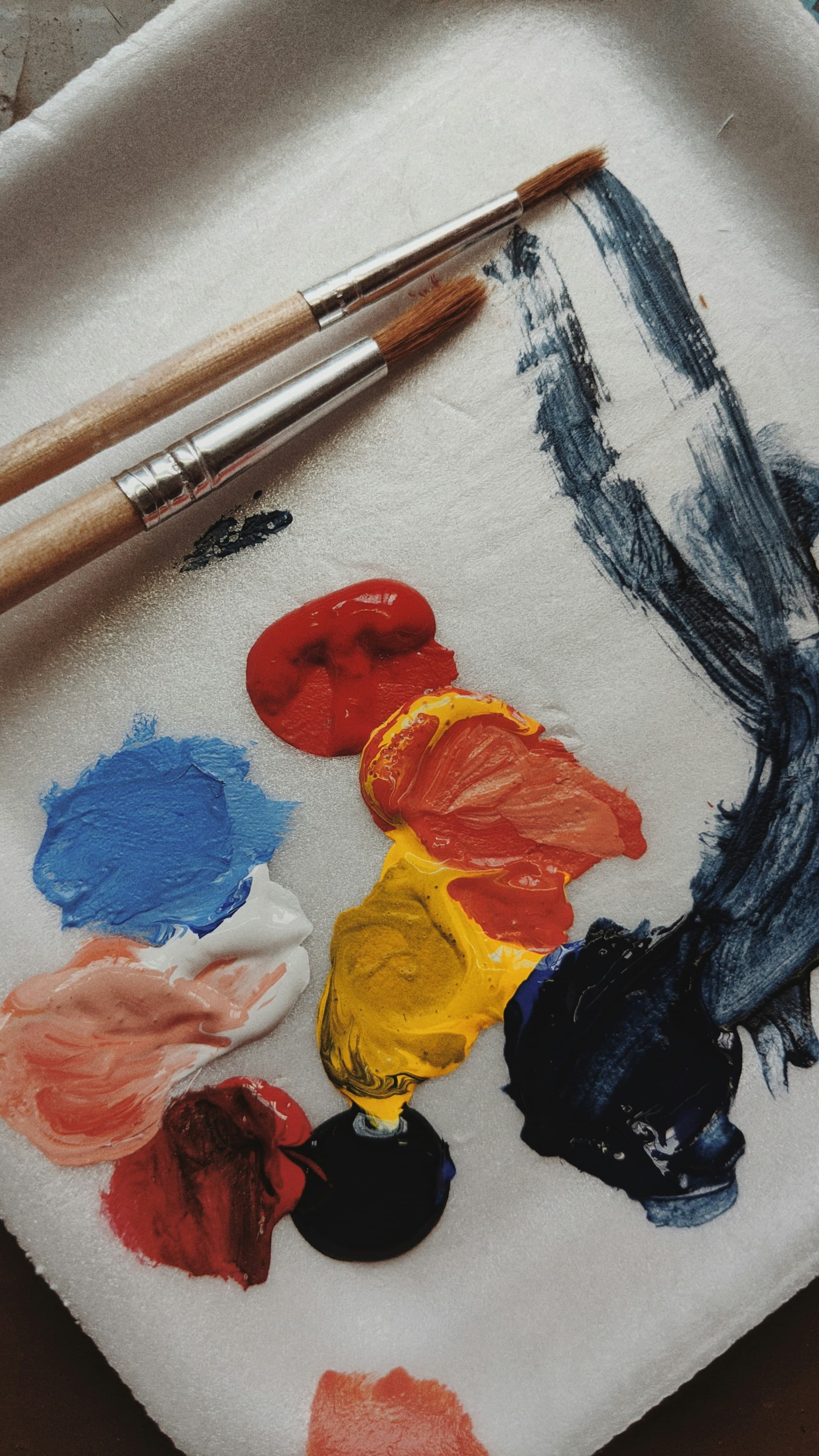 Artistic palette close-up